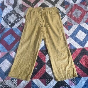 Yellow Women's Wide Leg Trousers